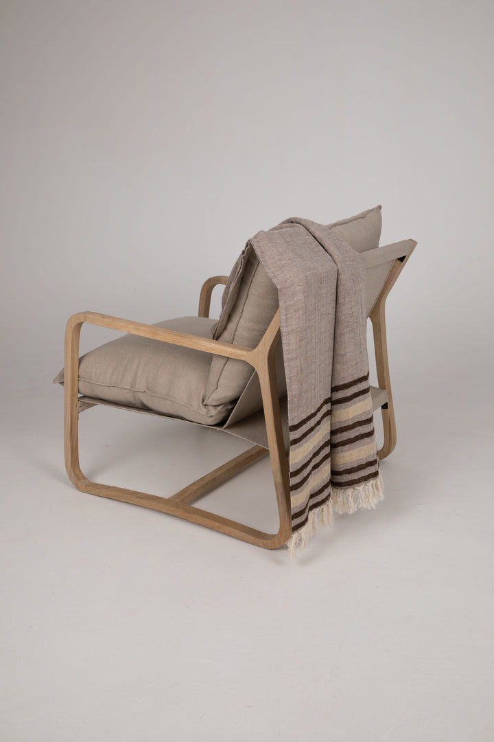 Drover Stripe Throw - Natural