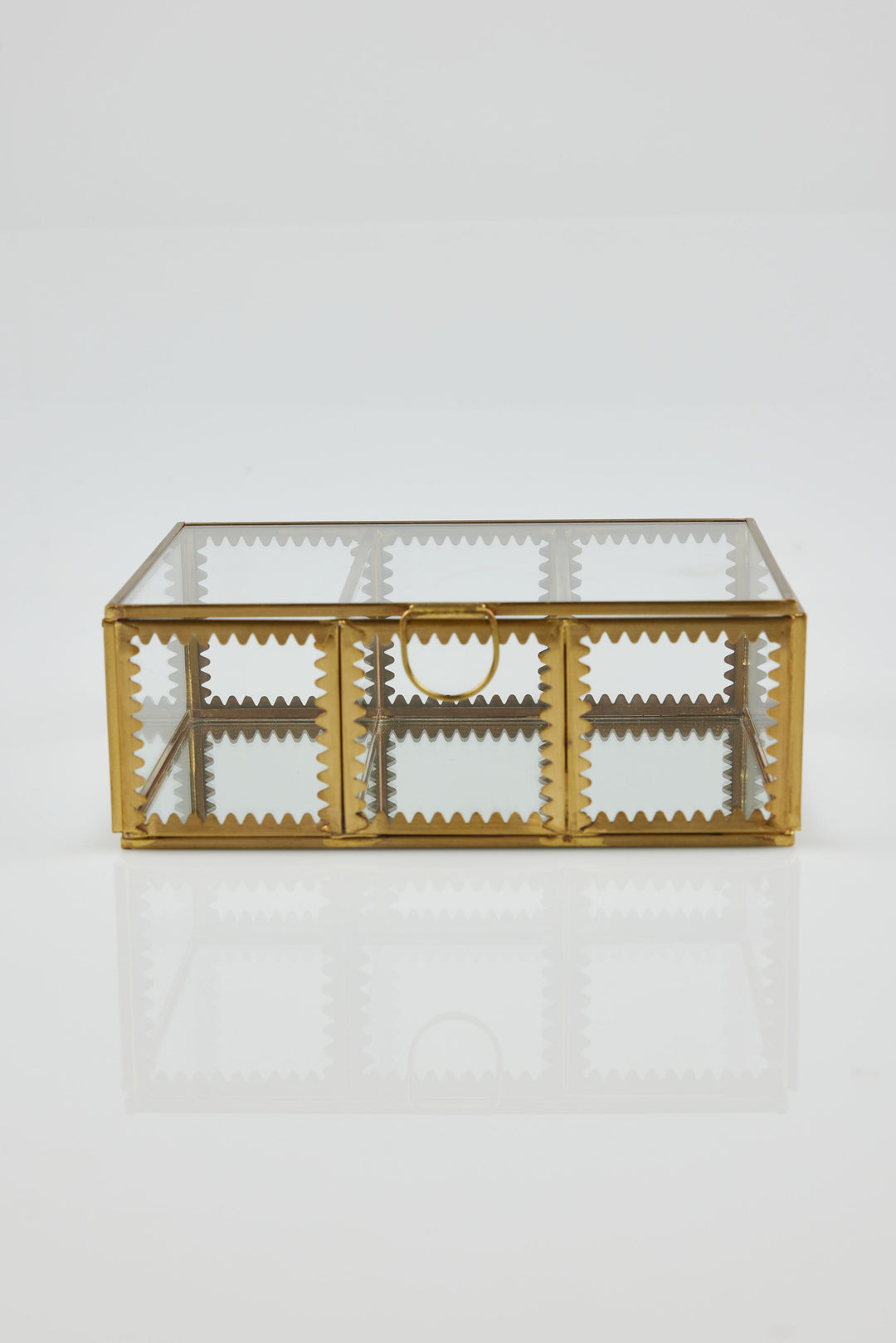 Divided Jewellery Box - Brass