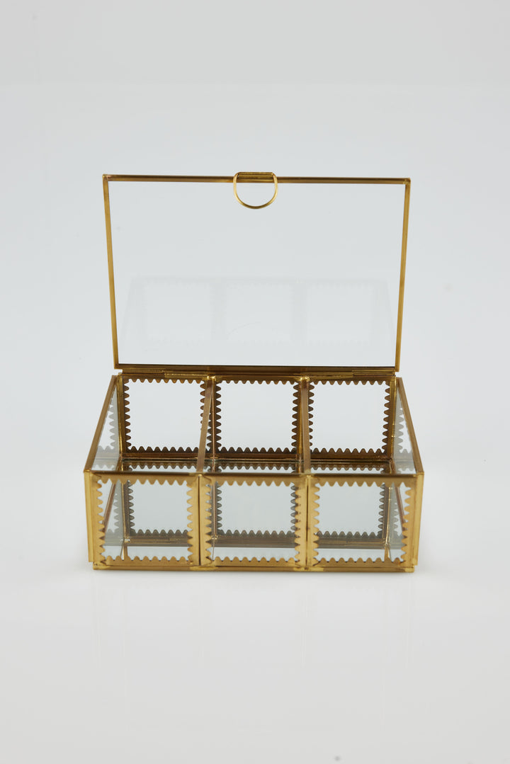 Divided Jewellery Box - Brass