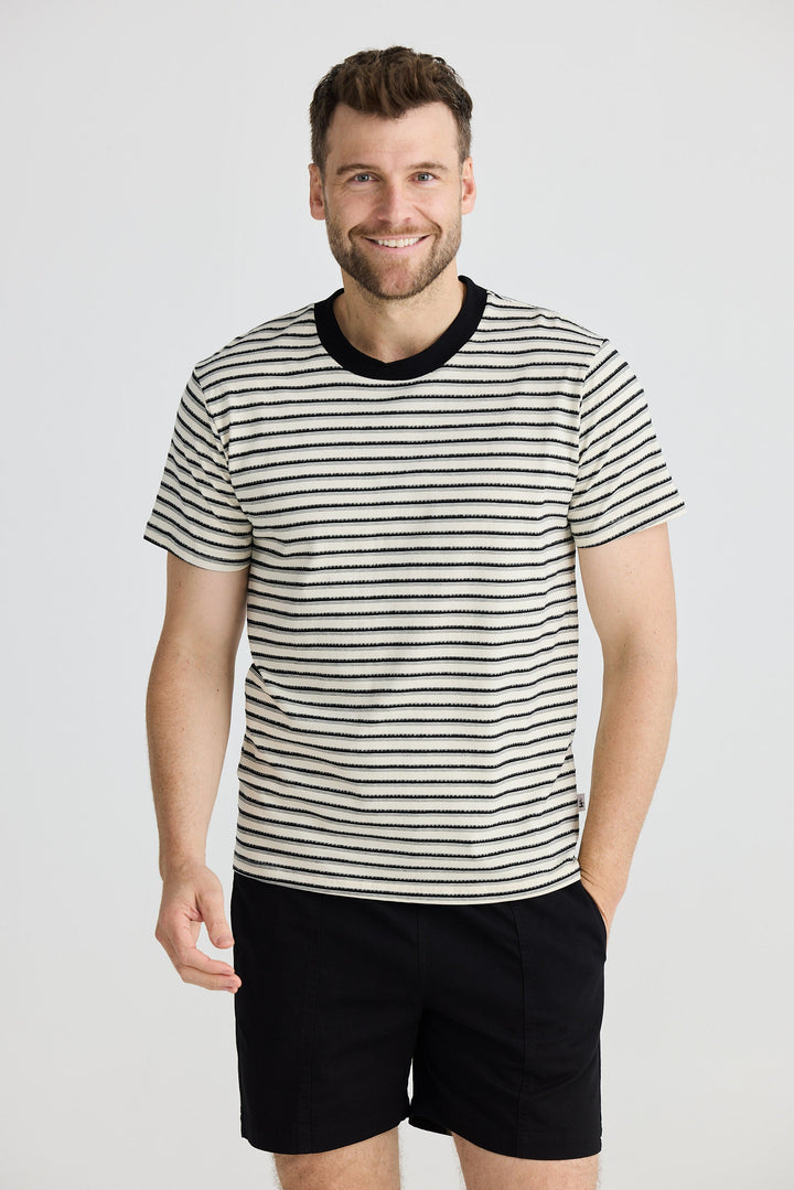 Cambridge Tee - Black Stripe