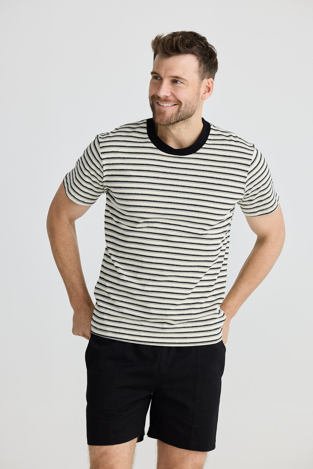 Cambridge Tee - Black Stripe