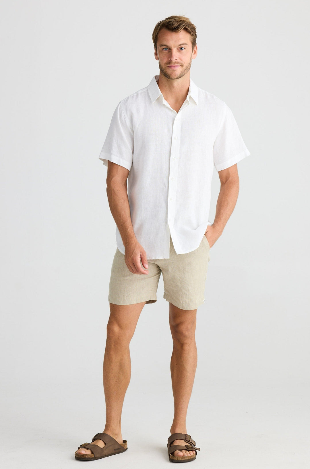 Harvard Shirt - White Linen