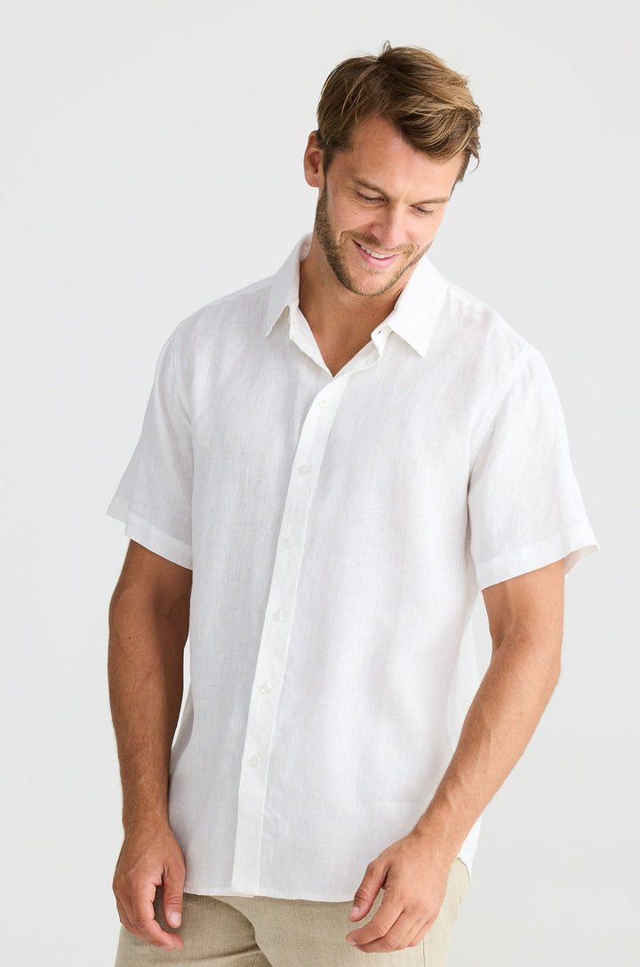 Harvard Shirt - White Linen