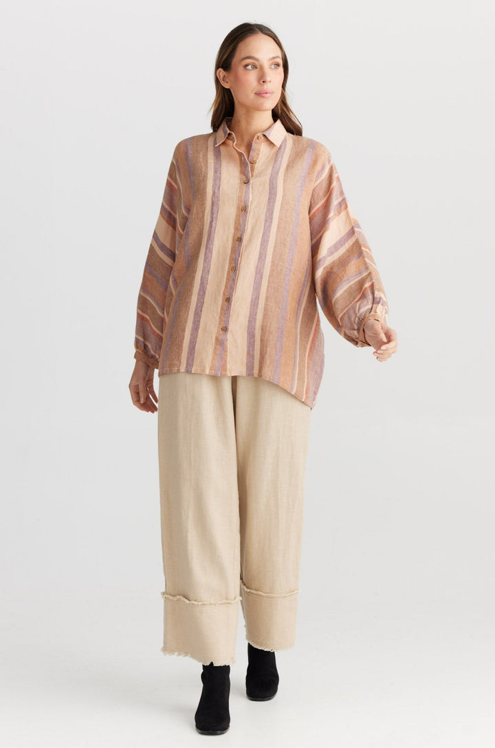 Milano Shirt - Santal Stripe