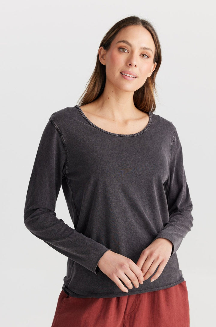 Kasai Long Sleeve Top - Black