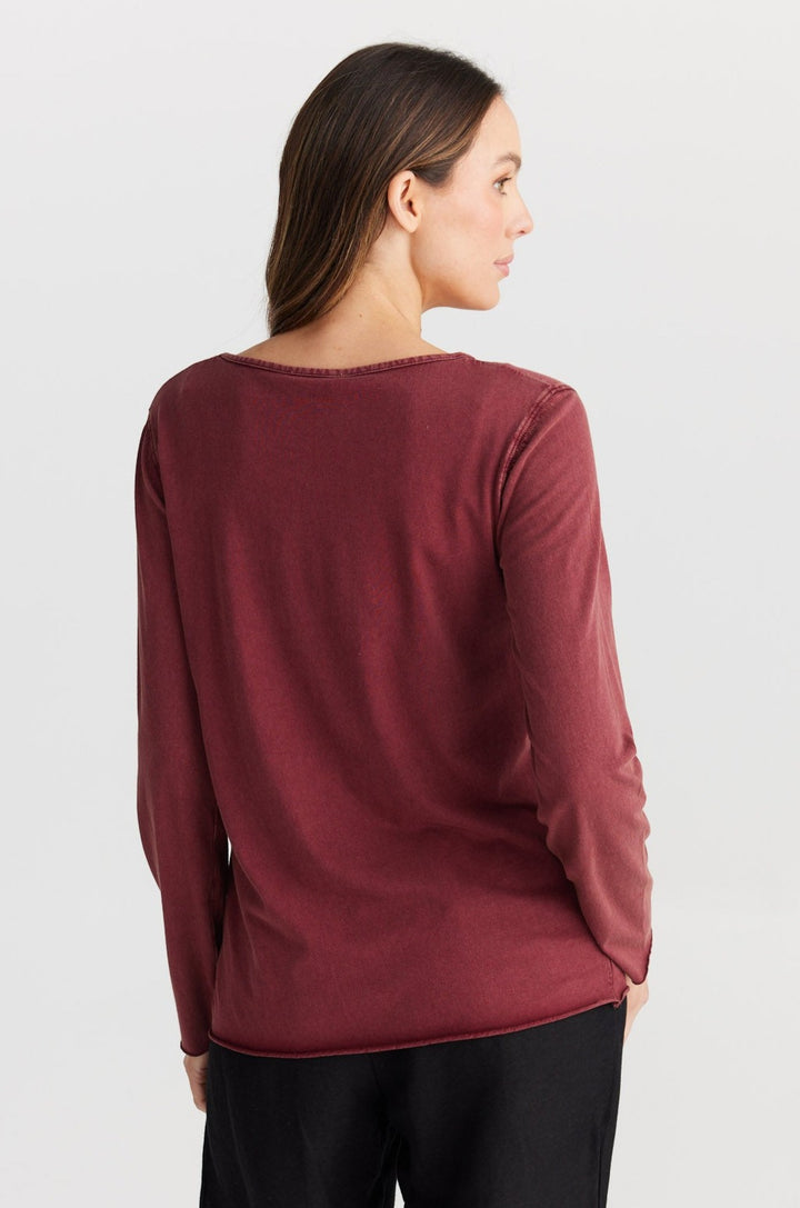 Kasai Long Sleeve Top - Wine