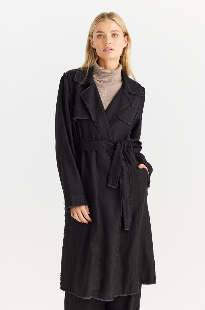 Mia Trench Coat - Black