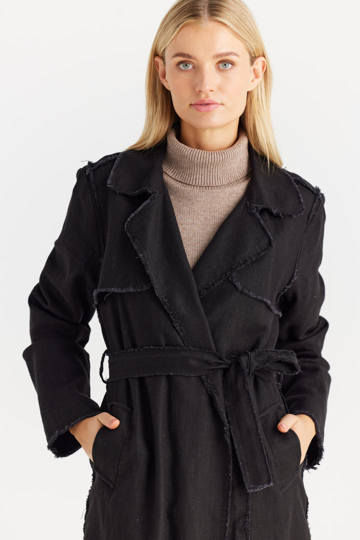 Mia Trench Coat - Black