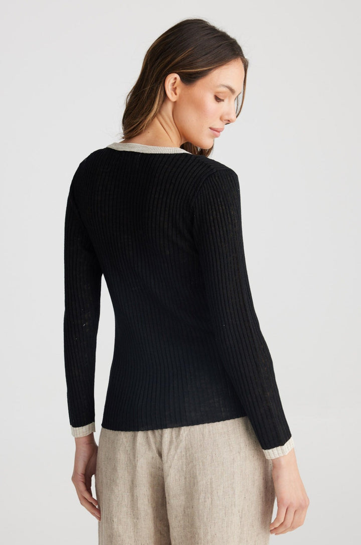 Saturn Long Sleeve Top - Black