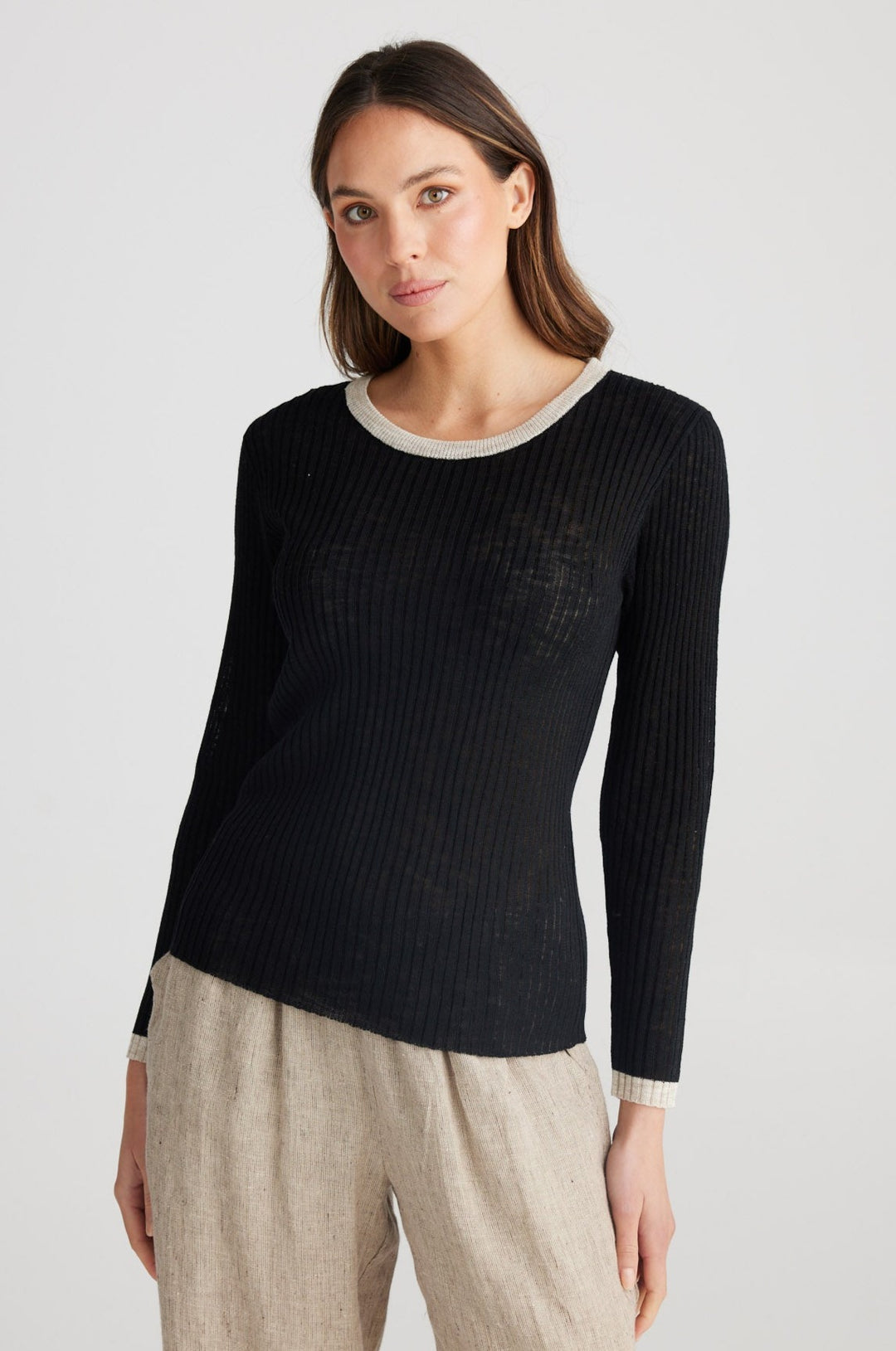 Saturn Long Sleeve Top - Black