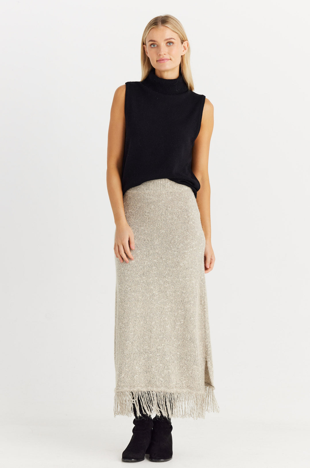 Seville Knit Skirt - Oatmeal