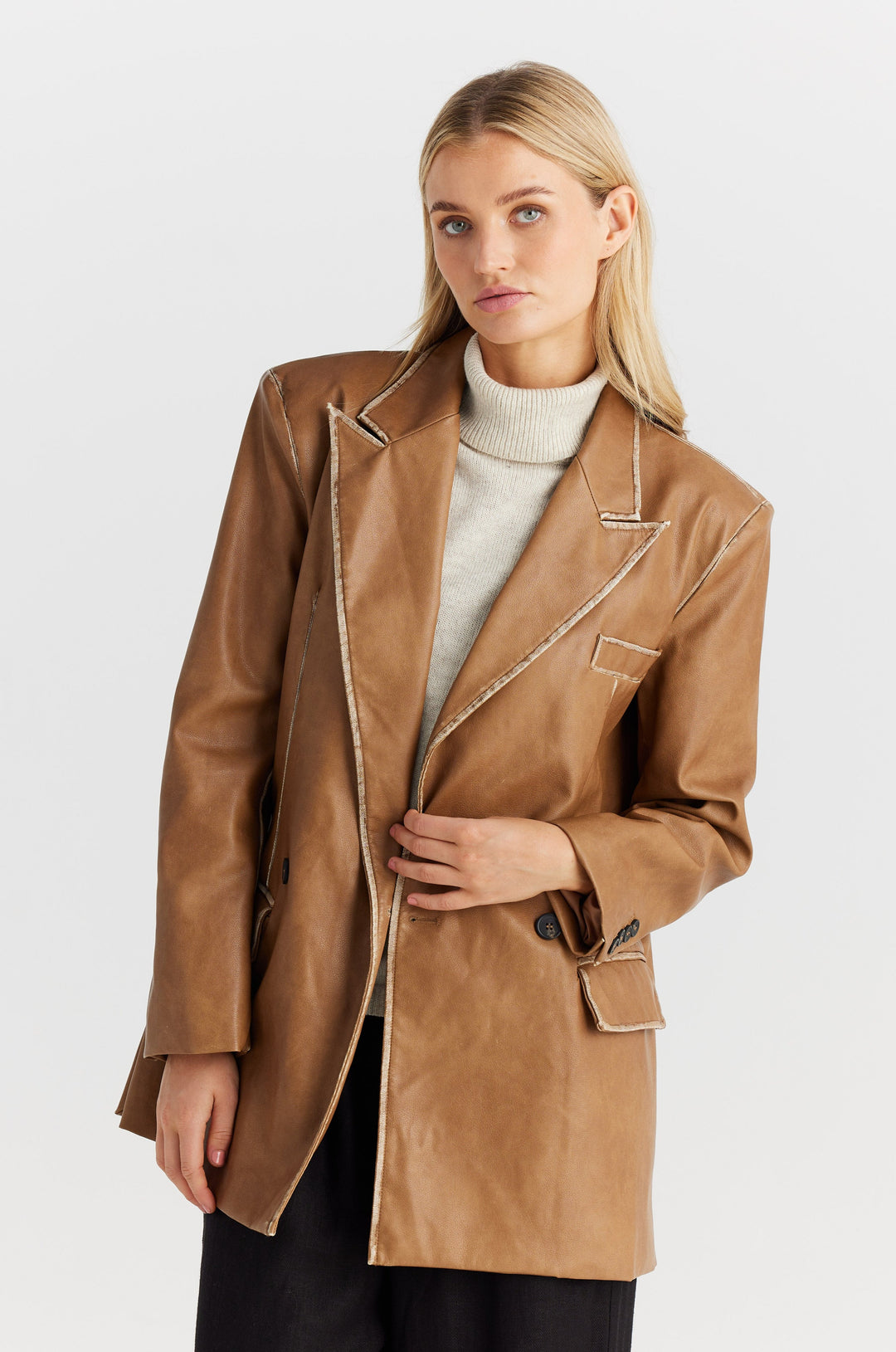 Venice Leather Jacket - Chestnut