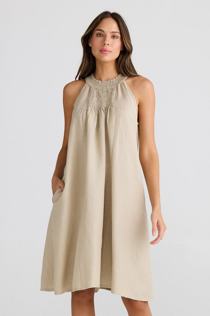 Lopez Dress - Natural Linen Blend