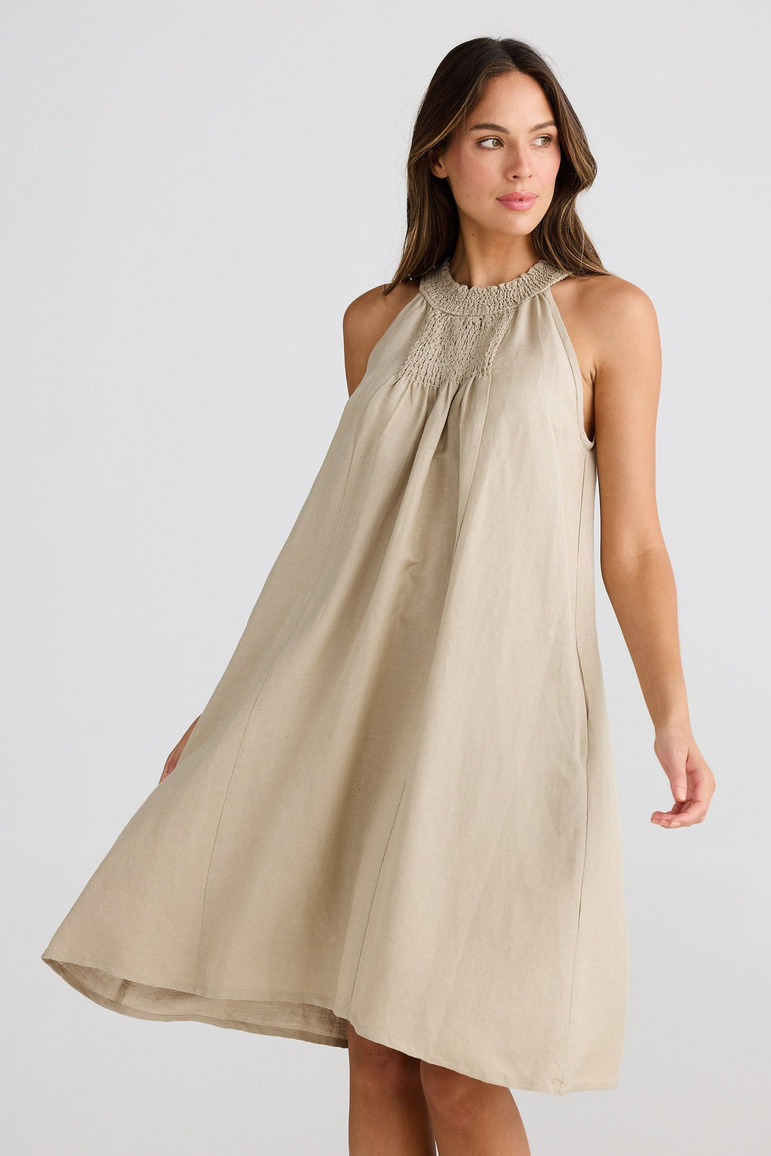 Lopez Dress - Natural Linen Blend