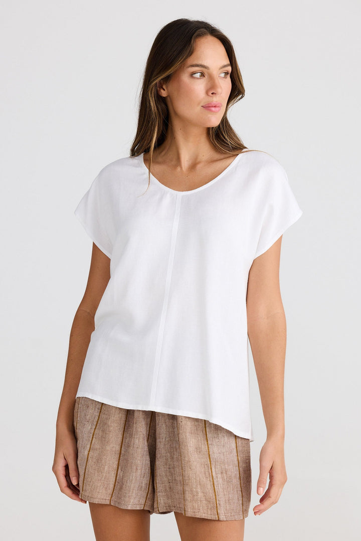 Havana Tee - White Linen Blend