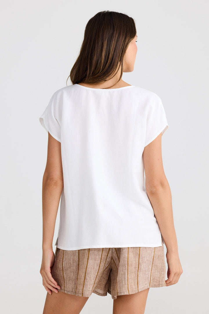 Havana Tee - White Linen Blend