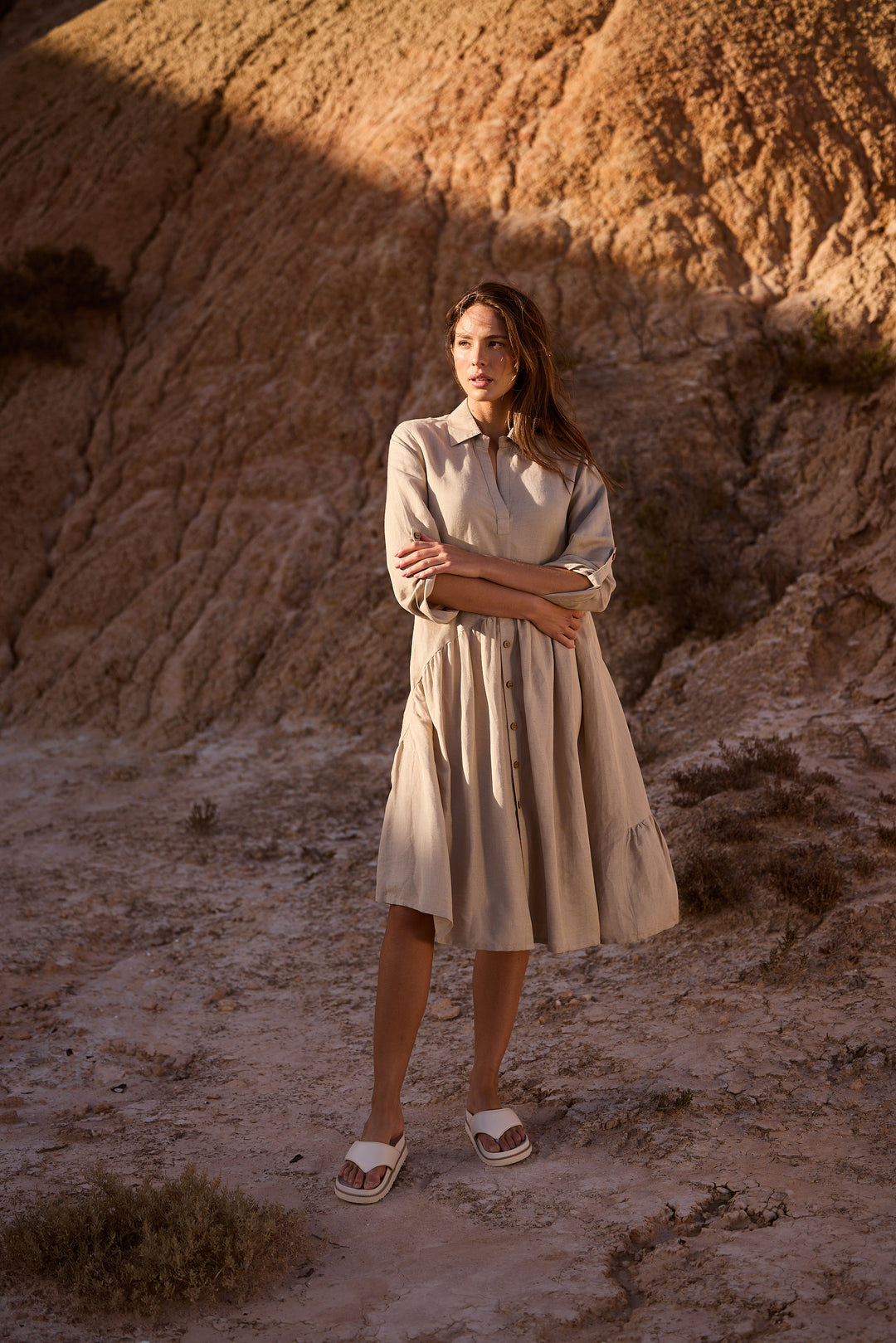 Havana Dress - Natural Linen Blend