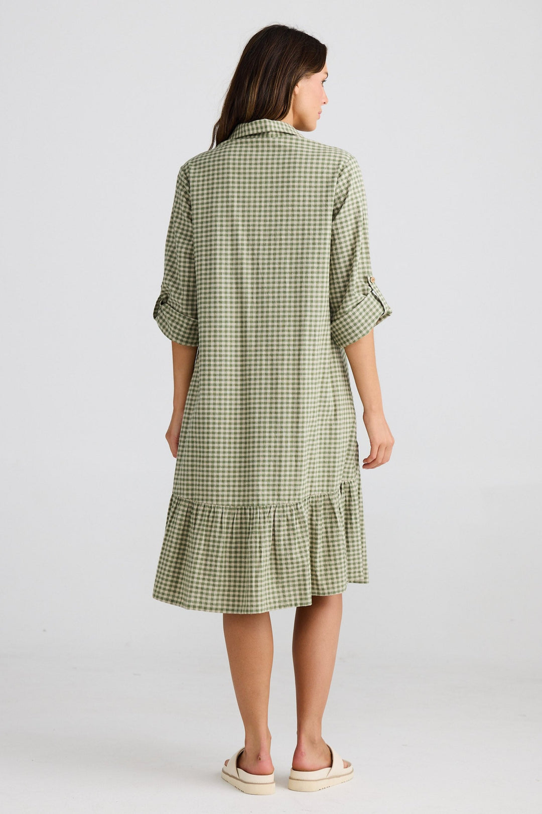 Havana Dress - Sage Check