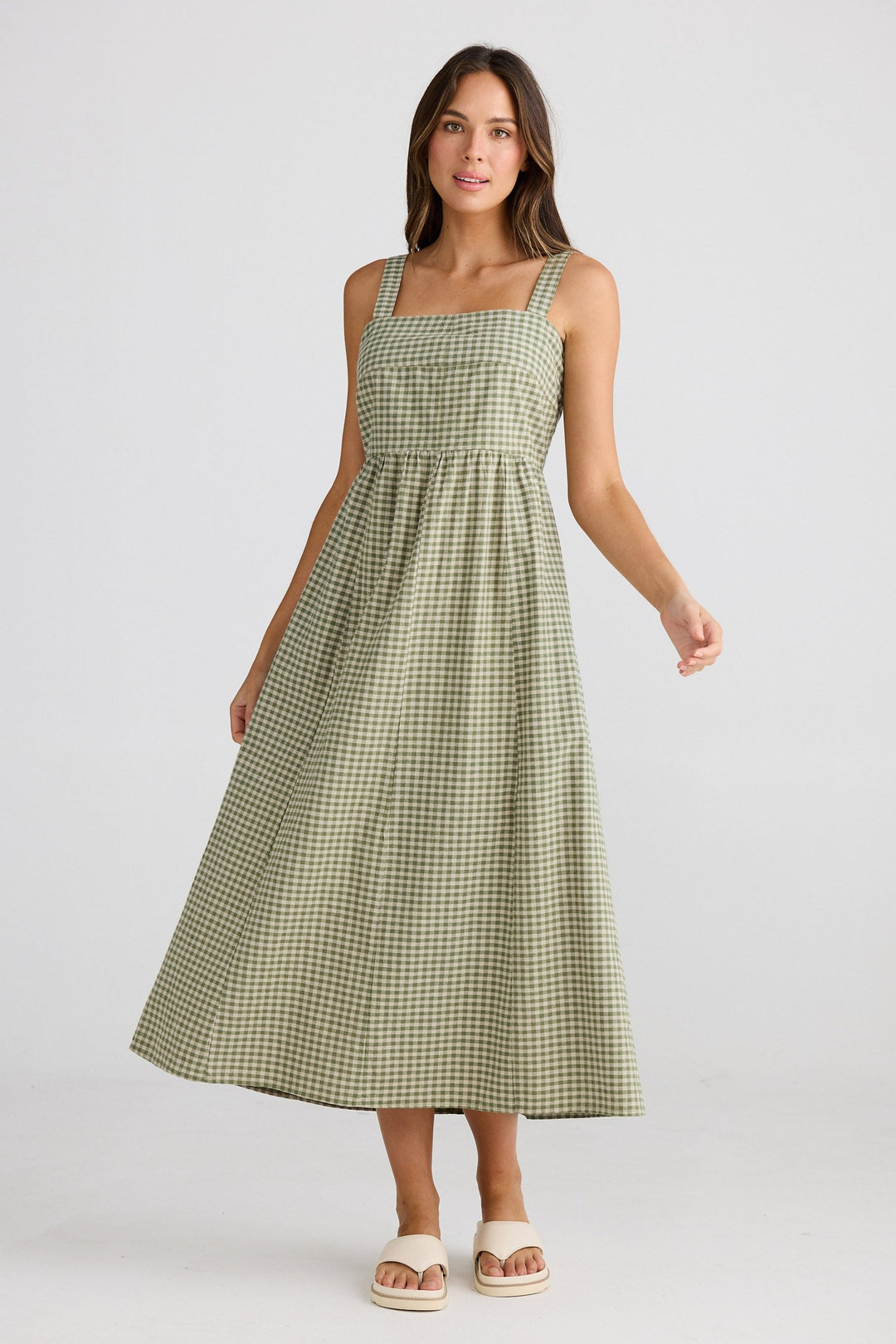 Bahama Dress - Sage Check