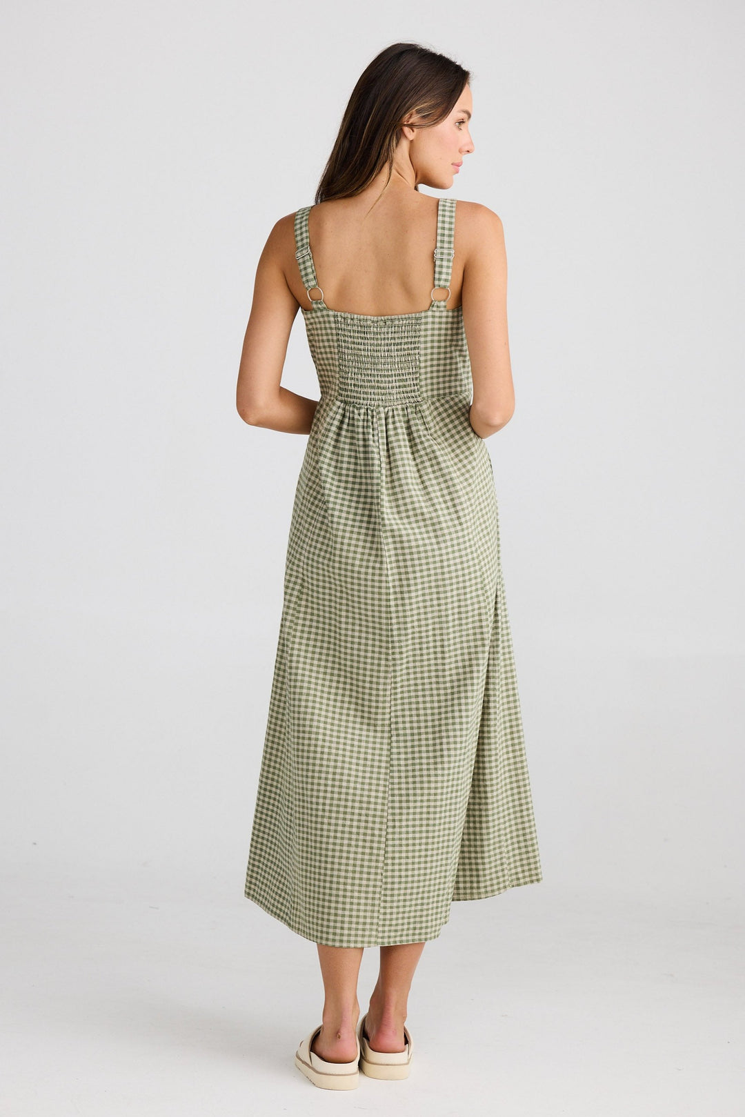 Bahama Dress - Sage Check