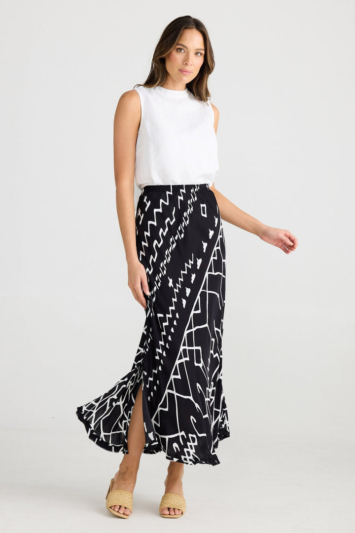 Sicily Skirt - Black Indus