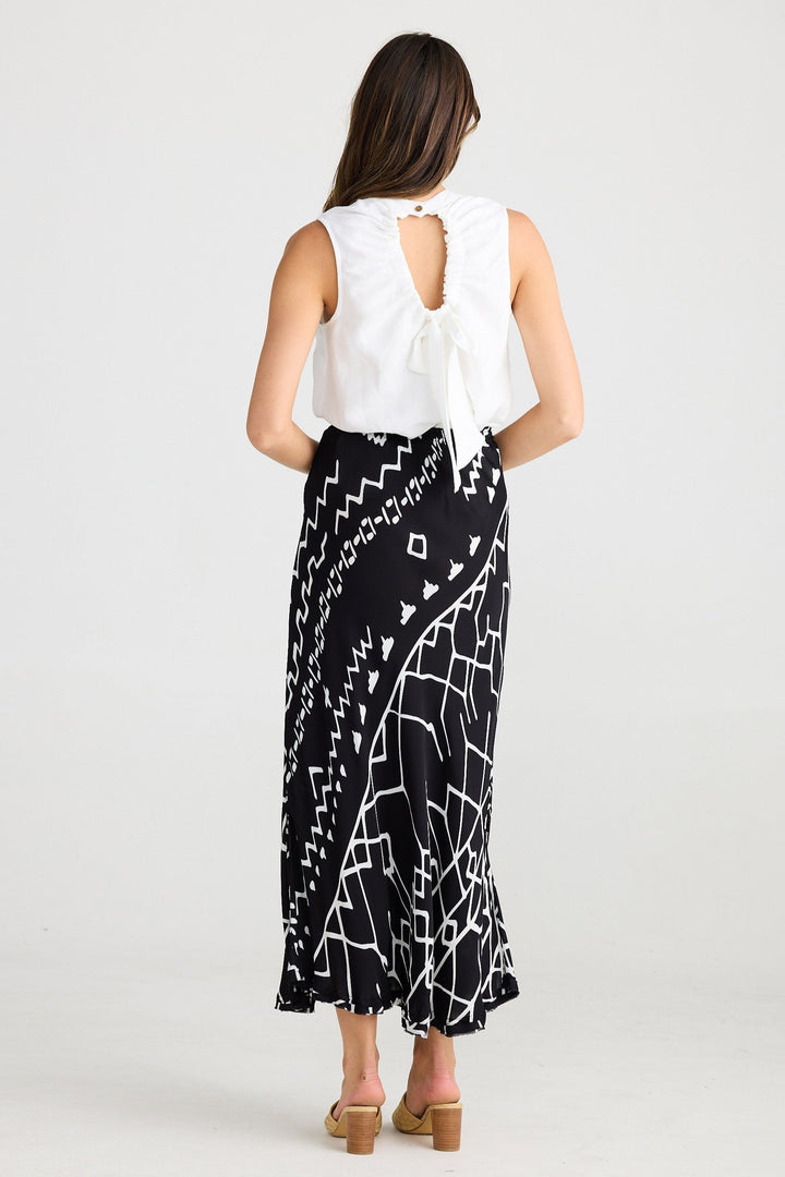 Sicily Skirt - Black Indus