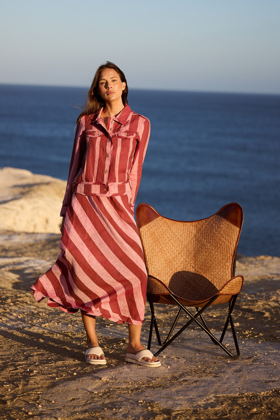 Sicily Skirt - Porto Stripe