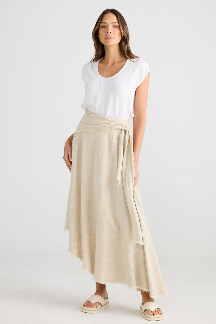 The Edit Skirt - Natural Jaquard