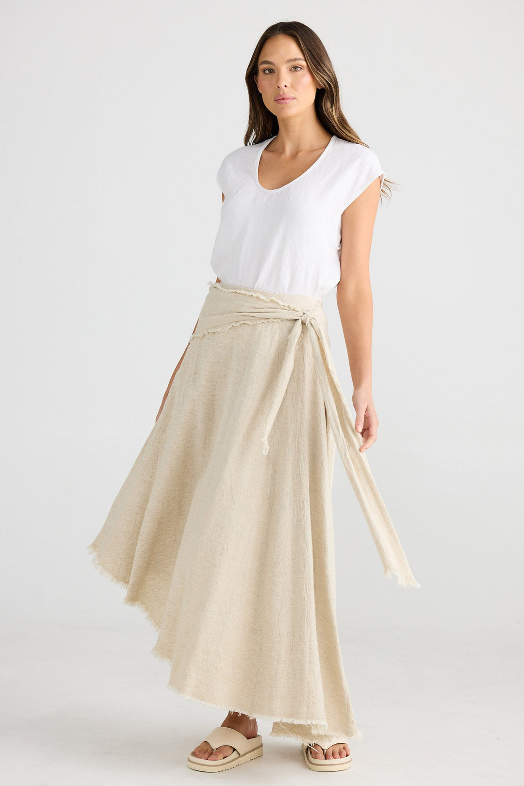 The Edit Skirt - Natural Jaquard