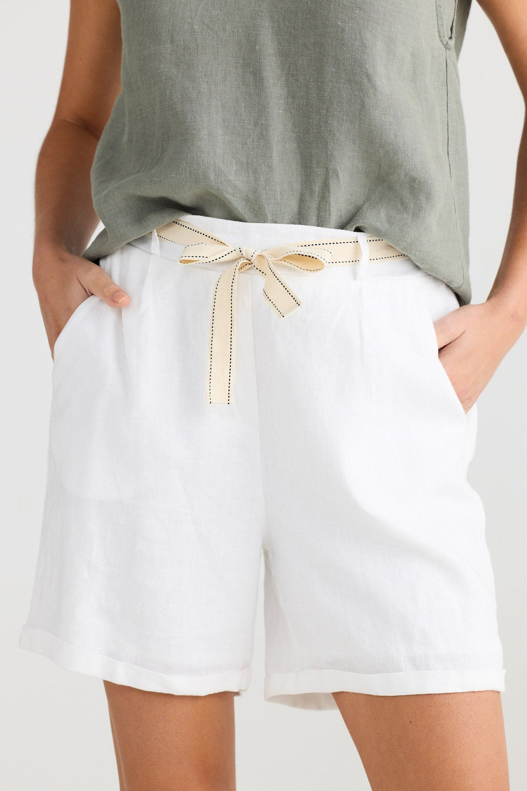 Positano Short - White Linen