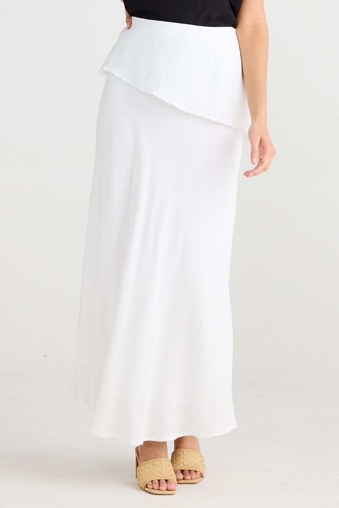 Kinley Skirt - White Linen Blend