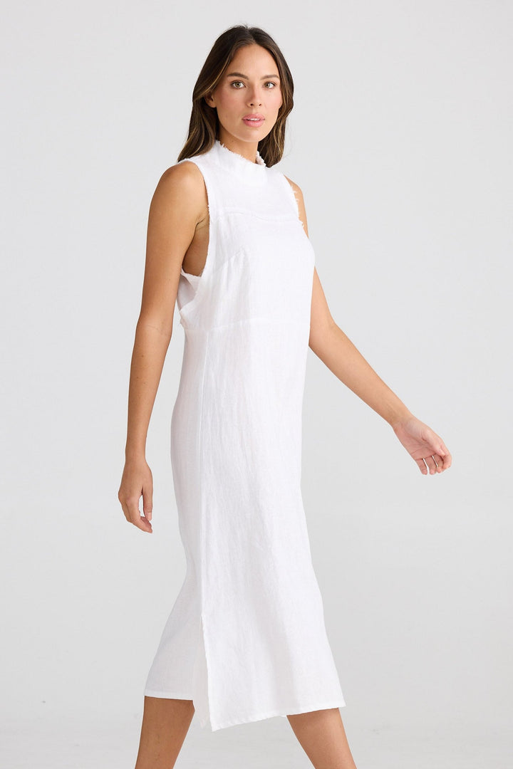 Helaina Dress - White Linen