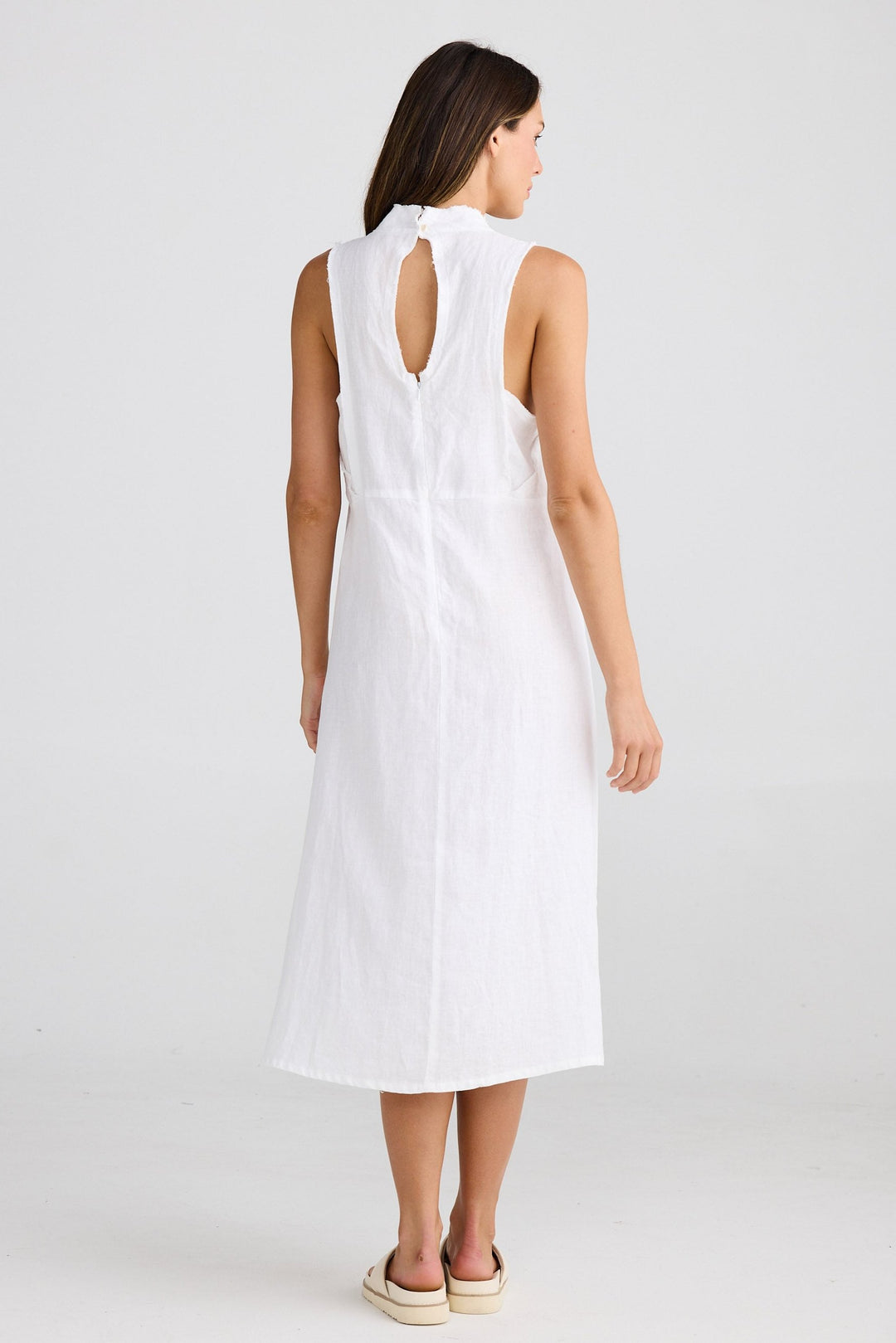 Helaina Dress - White Linen