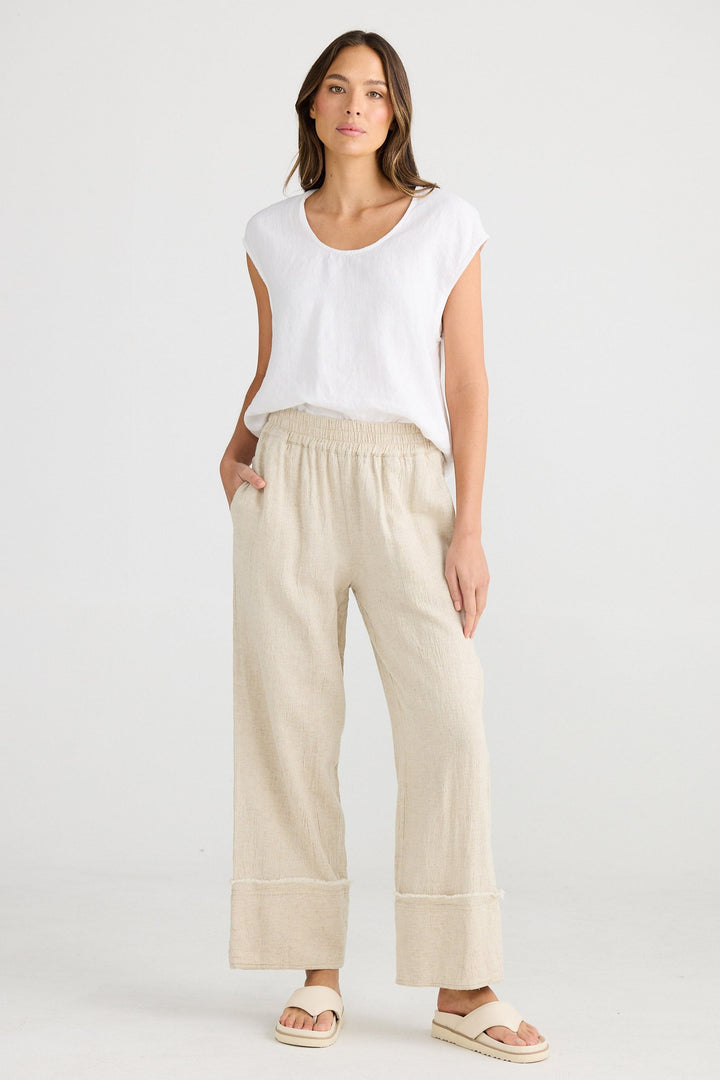 Sienna Pant - Natural Jaquard