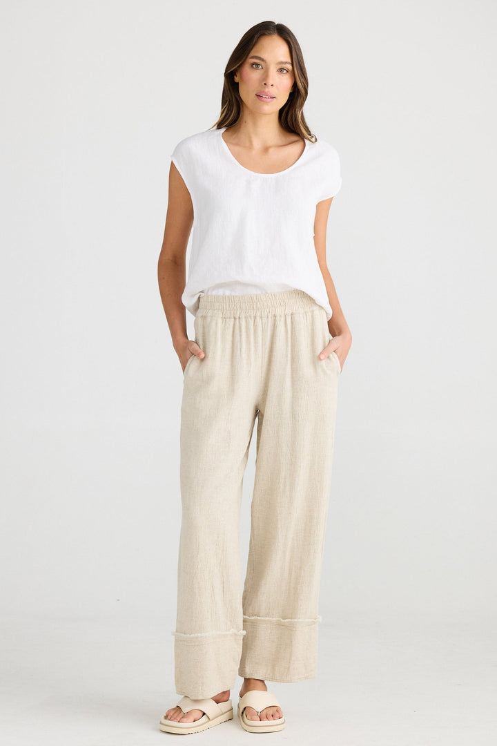 Sienna Pant - Natural Jaquard