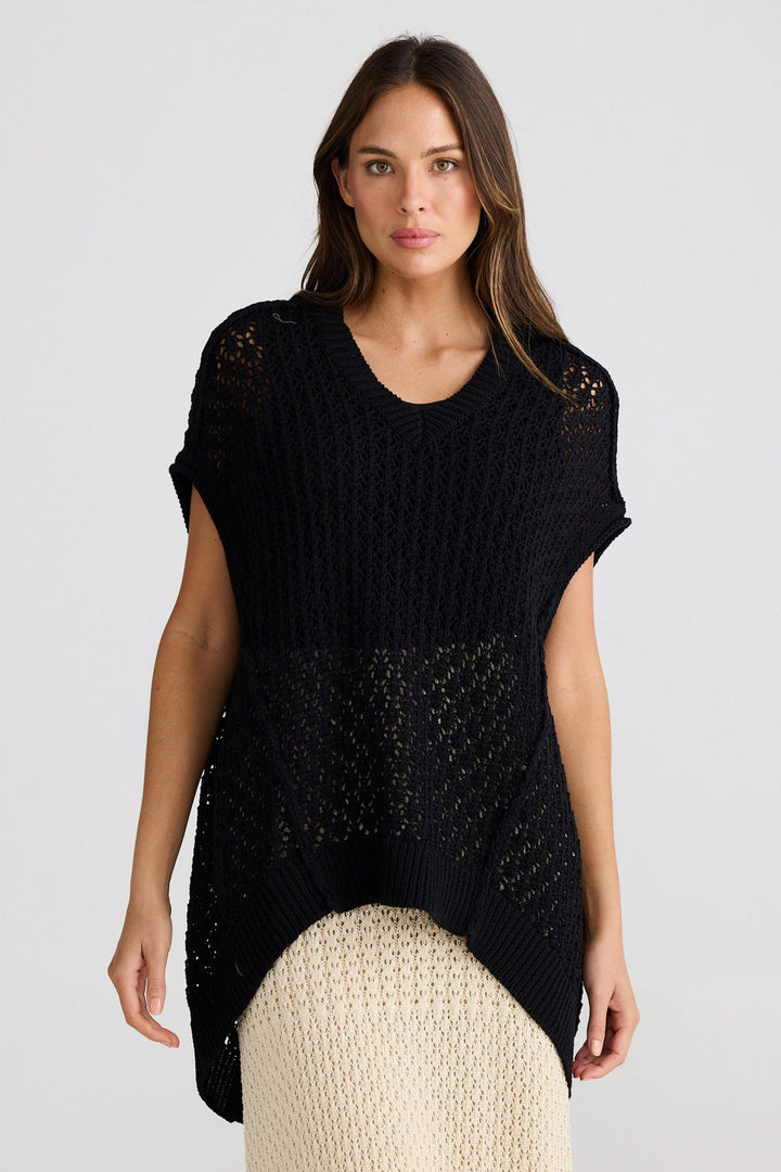 Kasbah Top - Black Crochet