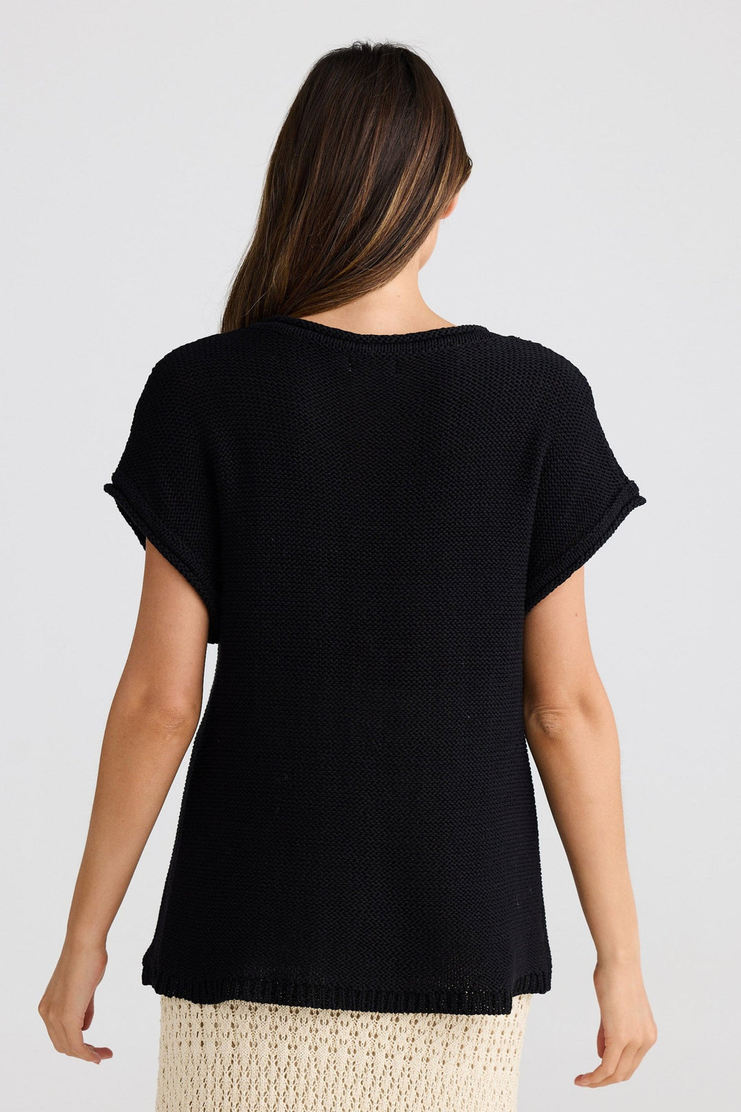 Issa Knit Tee - Black