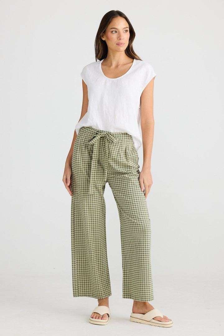 Dickens Pants - Sage Check