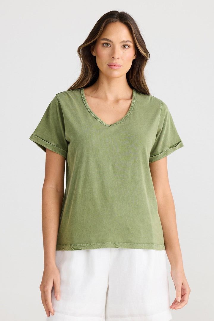 Kasai Short Sleeve Tee - Sage Wash