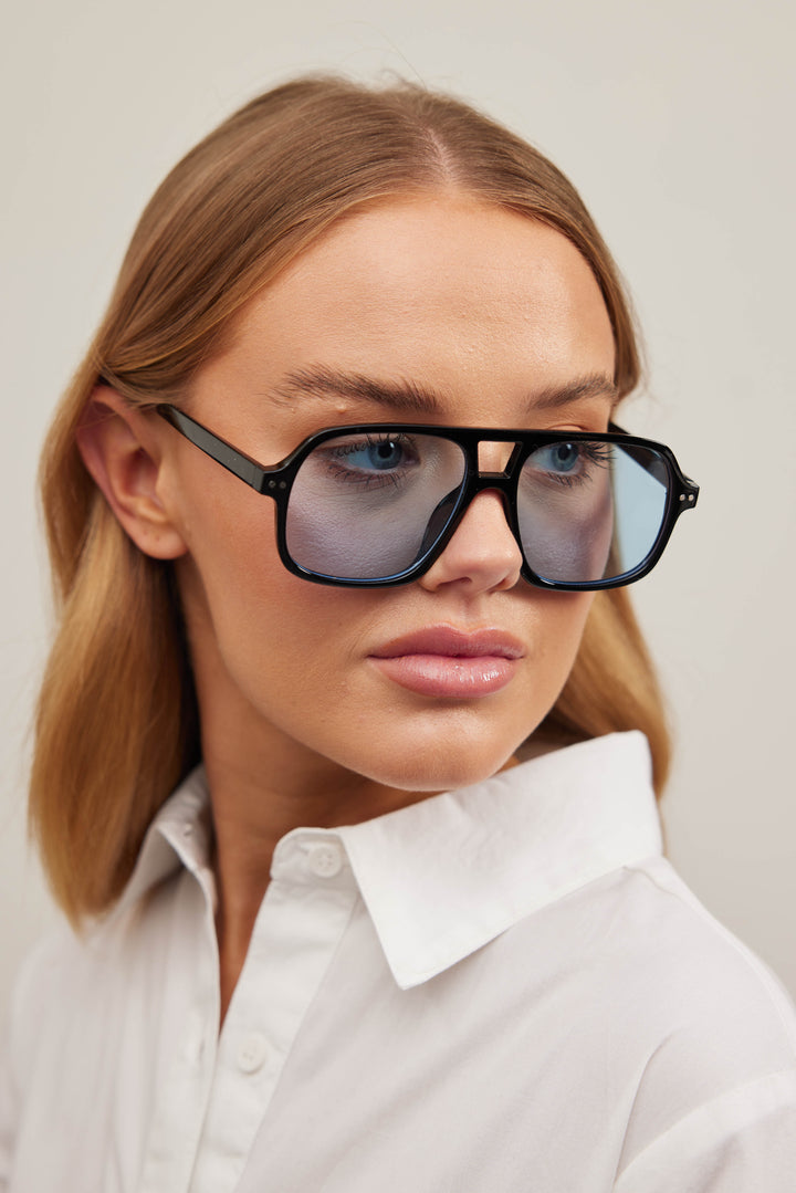 Frida Sunglasses - Black + Blue